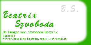 beatrix szvoboda business card